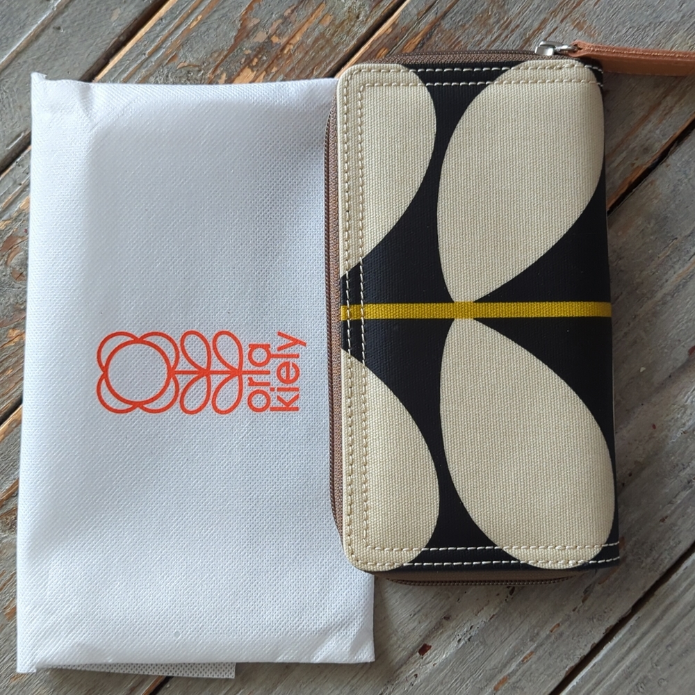 Orla Kiely Solid Stem Print Big Zip Wallet